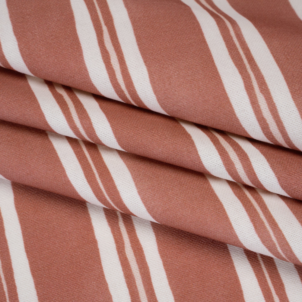 Brushed Cotton and Linen Canvas Print - Berry Painted Stripes - British Imported - Joann Fabrics