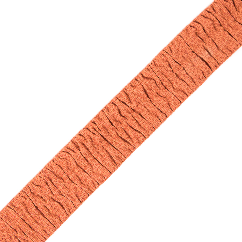 Italian Peach Ruched Stretch Wool Trimming - 1.5