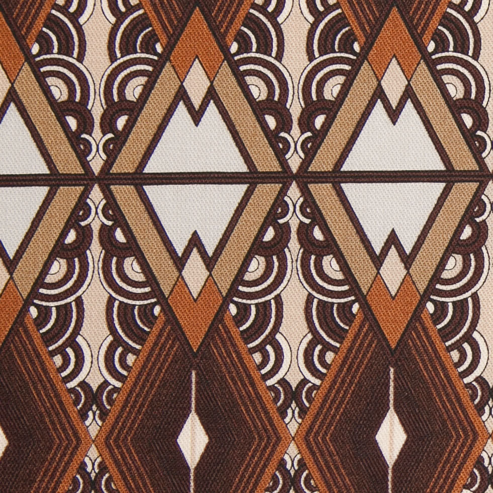 Brown/Beige Geometric Cotton Twill - Joann Fabrics
