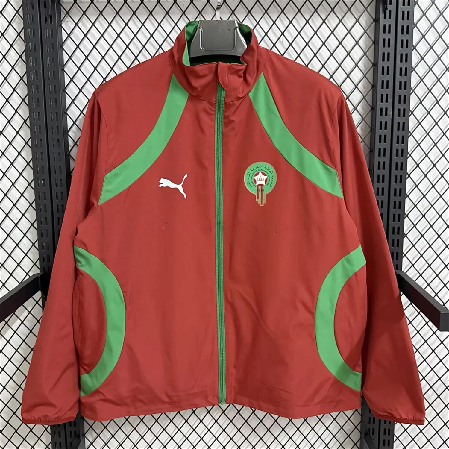 Morocco 2026 Pre-Match Double Sided Reversible Windbreaker - Red - UnitedFutballJersey