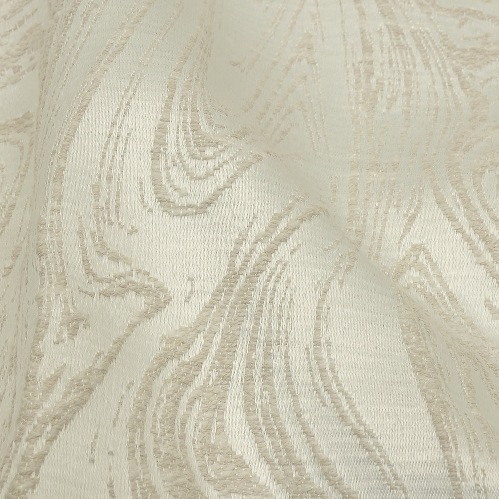 Cotton and Recycled Polyester Drapery Jacquard - Ivory Marbled Lines - British Imported - Joann Fabrics