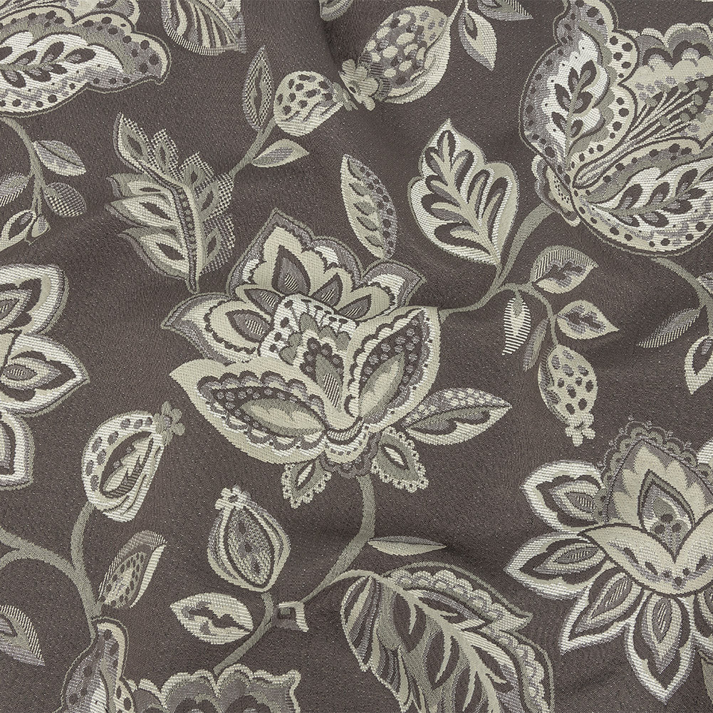 Gradient Gray Jacobean Floral Blended Polyester Jacquard - Joann Fabrics