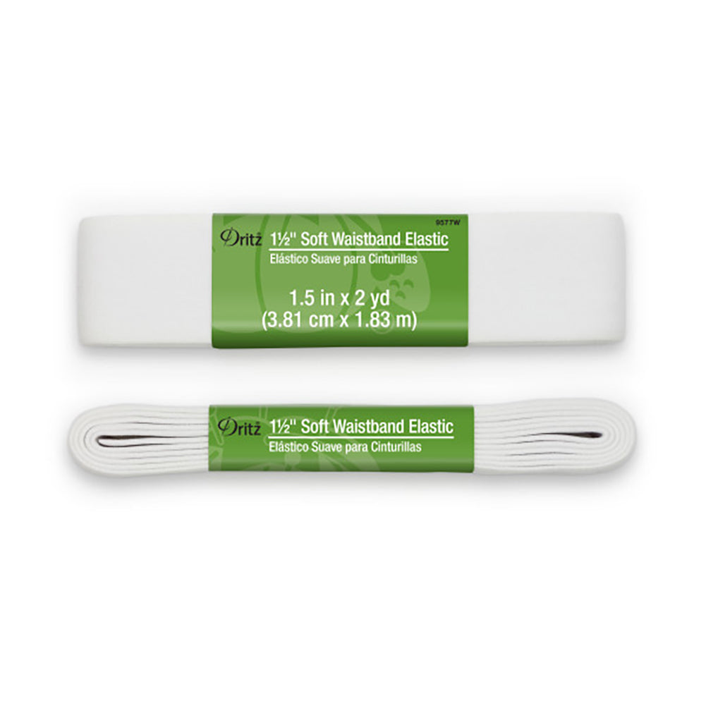 Dritz Soft Waistband Elastic - White - 1.5
