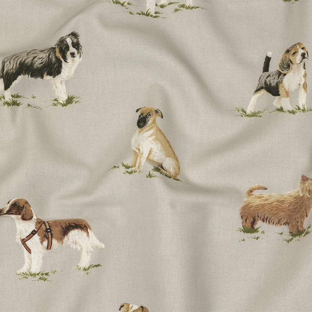 Cotton Canvas Print - Linen Puppy Parade - British Imported - Joann Fabrics
