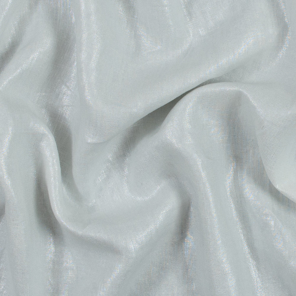 Lightweight Linen Woven with Metallic Silver Foil - Ivory - Simone Collection - Joann Fabrics