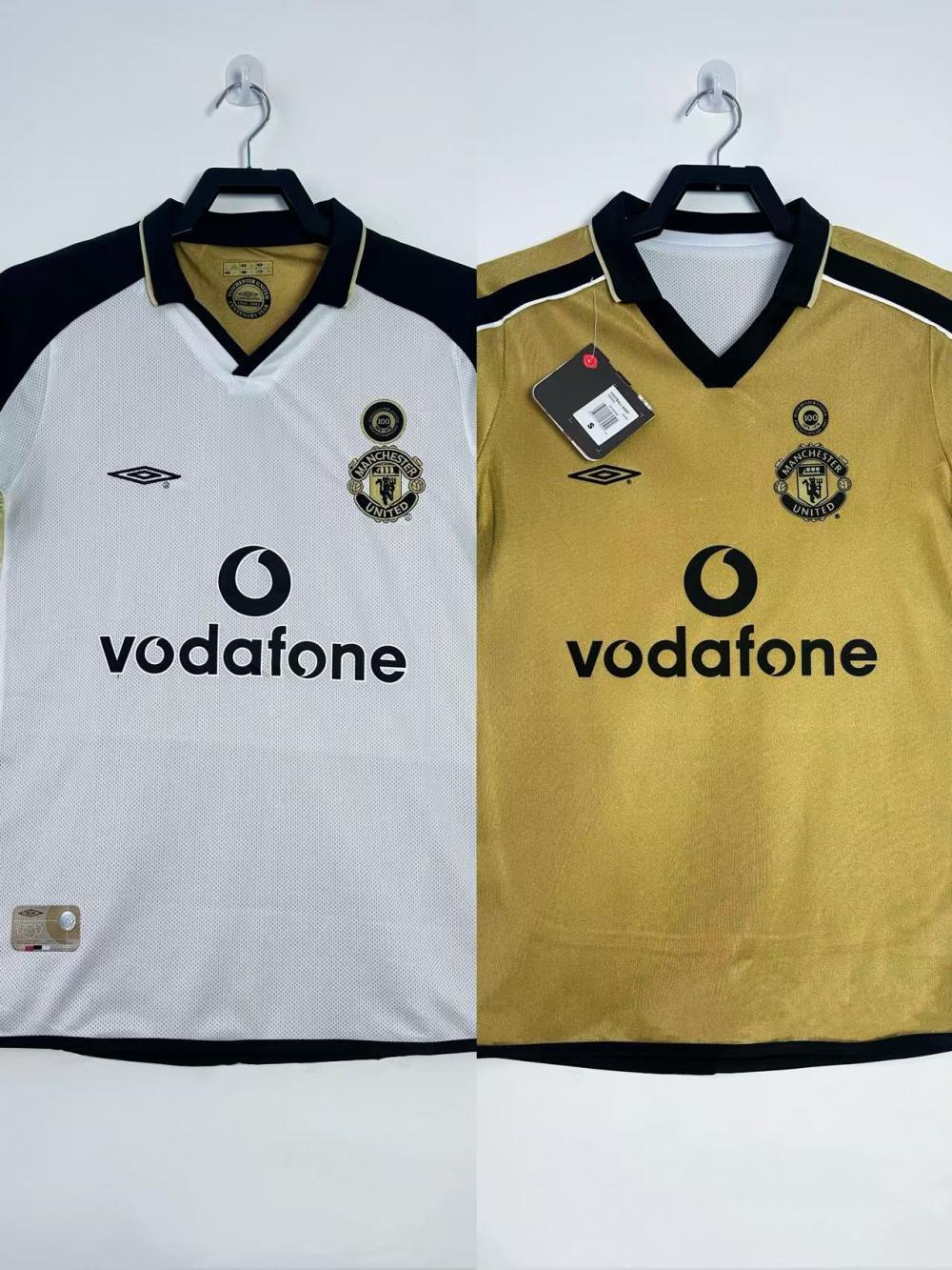 2001-2002 Retro Manchester United Double-sided Centennial Edition Football Shirt 1:1 Thai Quality