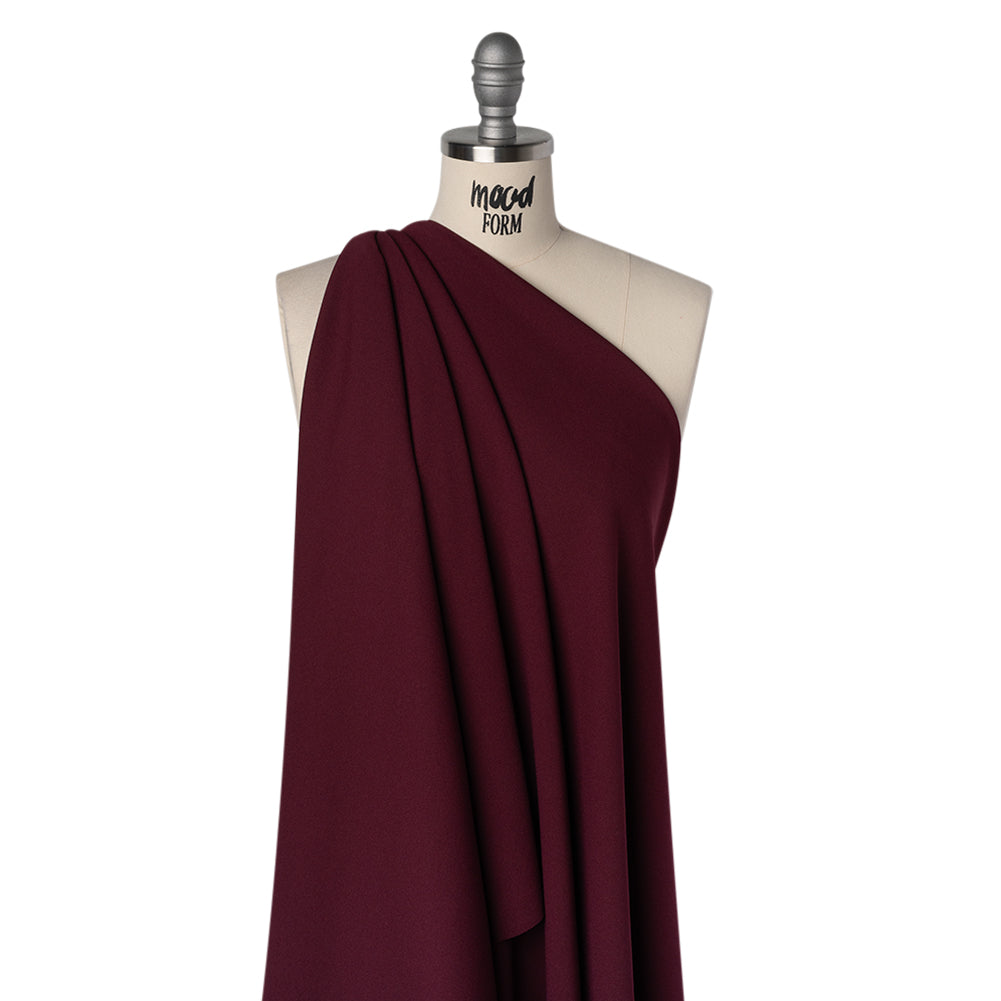 Stretch Polyester Crepe Double Knit - Jeweled Wine - Designer Deadstock - Joann Fabrics