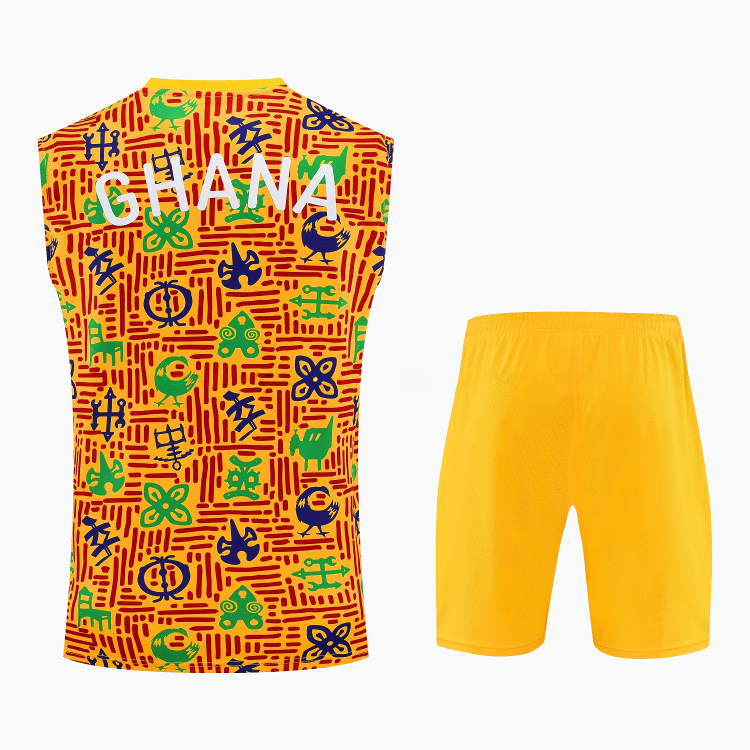 Ghana 2026 Vest Training Set - Yellow Vest and Shorts - UnitedFutballJersey