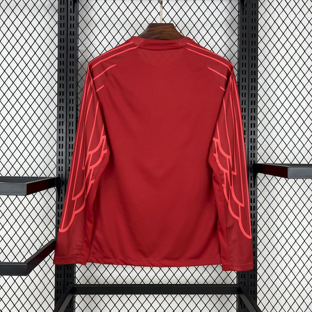 2025/2026 Long Sleeves Paris Saint-Germain red goalkeeper Football Jersey 1:1 Thai quality