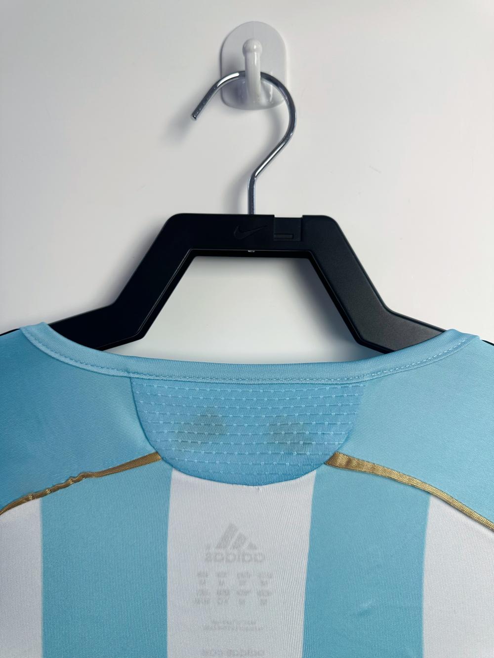 2006 Retro Long Sleeve Argentina National Team Home Jersey 1:1 Thai Quality