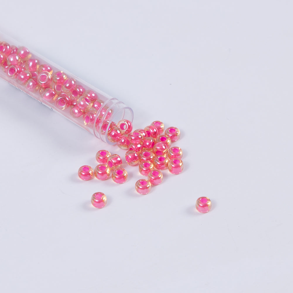 Pink Lined Topaz Czech Seed Beads - Size 2 - Joann Fabrics