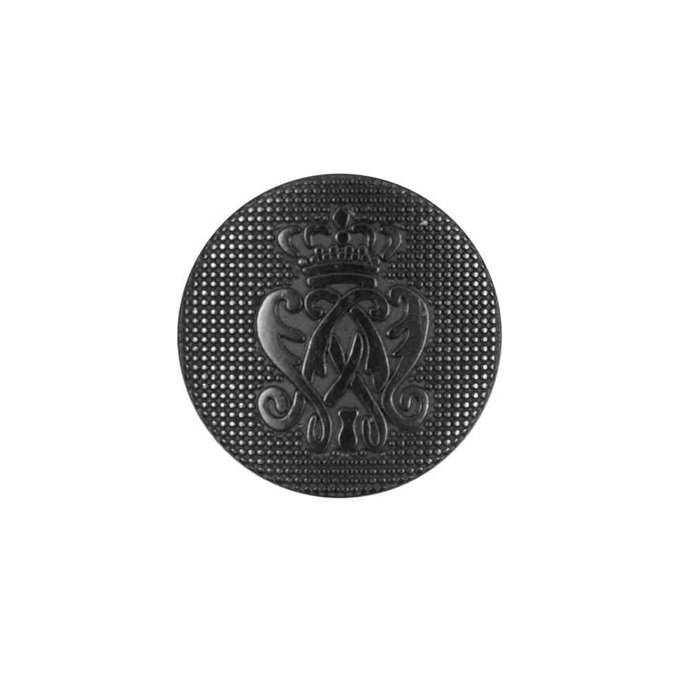 Black Italian Crest Zamac Button - 32L/20mm - Joann Fabrics