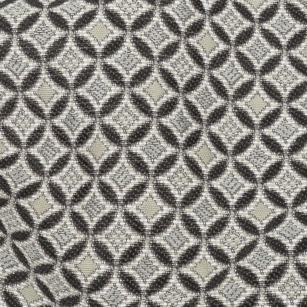 Black and Gray Quatrefoil Blended Polyester Jacquard - Joann Fabrics