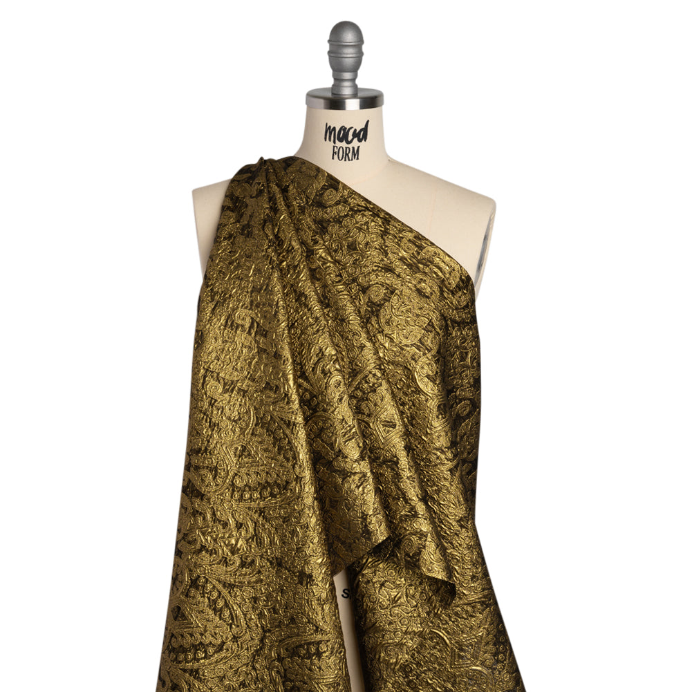 Metallic Luxury Brocade - Bright Gold Fancy Chandeliers - Joann Fabrics