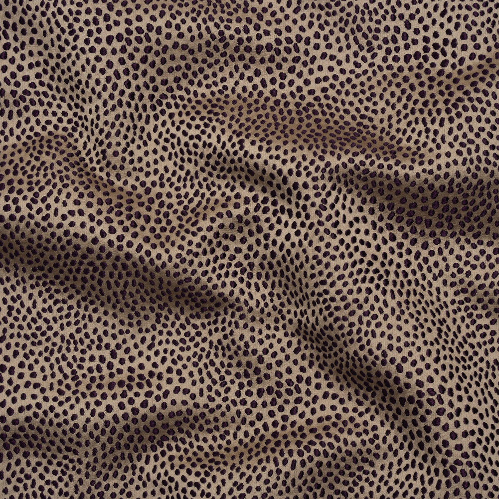 Recycled Polyester Jacquard - Aubergine Little All-Over Spots - British Imported - Joann Fabrics