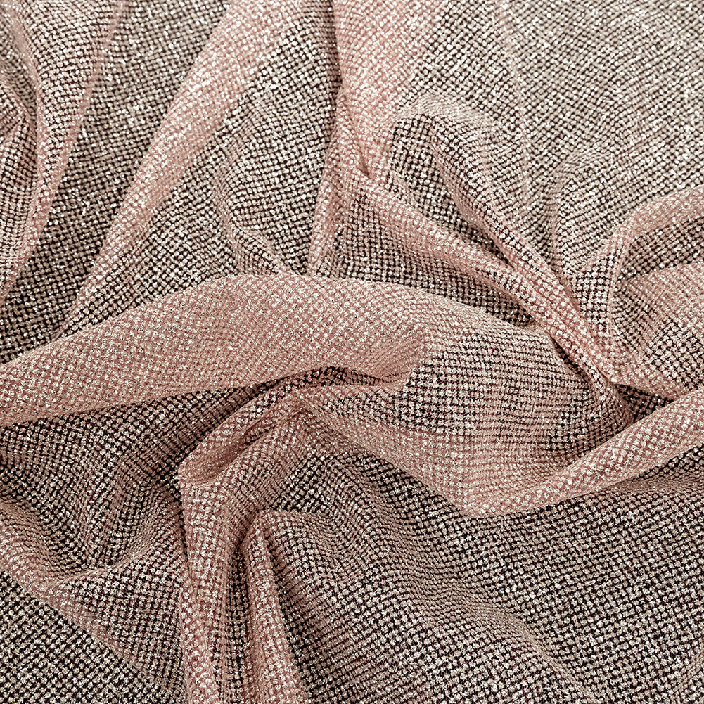 Tulle with Metallic Platinum Glitter - Dark Dusty Rose - Platina Collection - Joann Fabrics