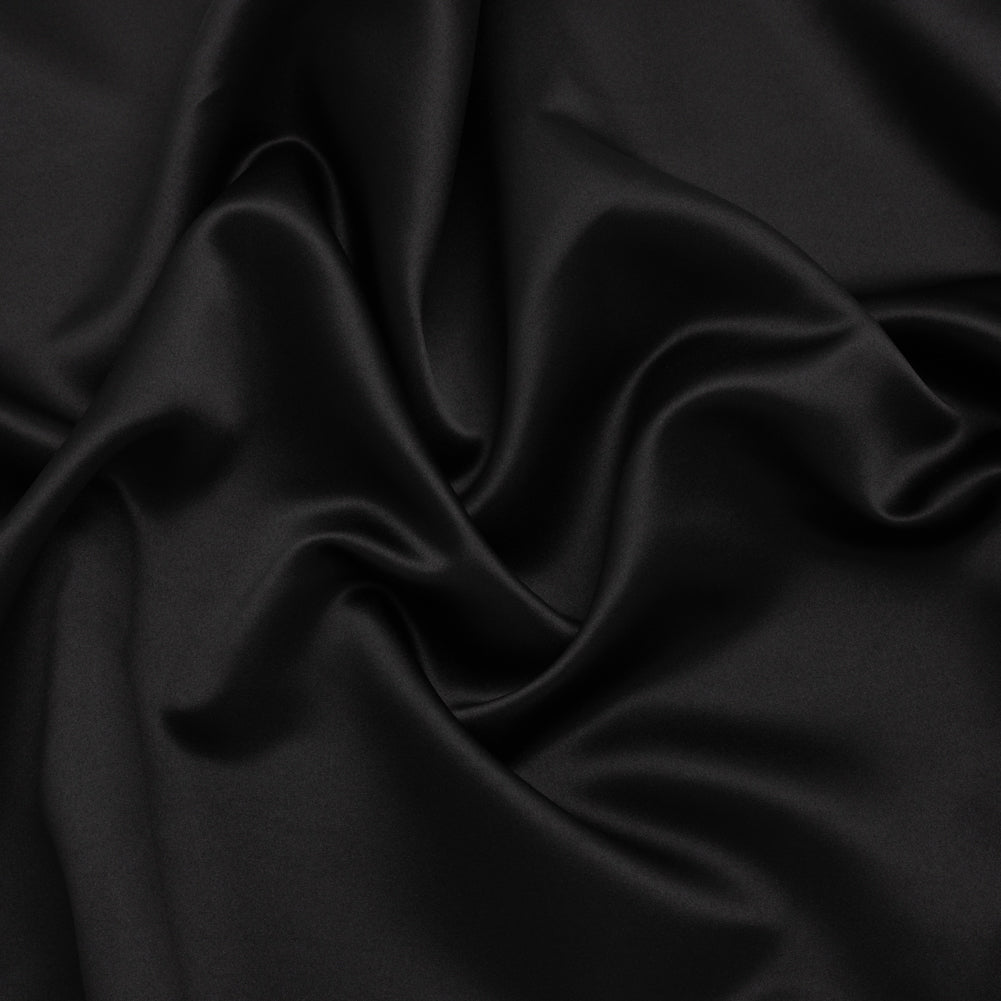 Polyester Satin - Black - Designer Deadstock - Joann Fabrics