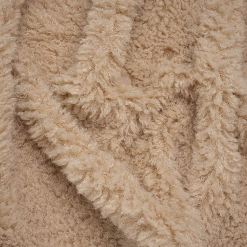 High Pile Faux Shearling Fur - Ecru - Deadstock - Joann Fabrics