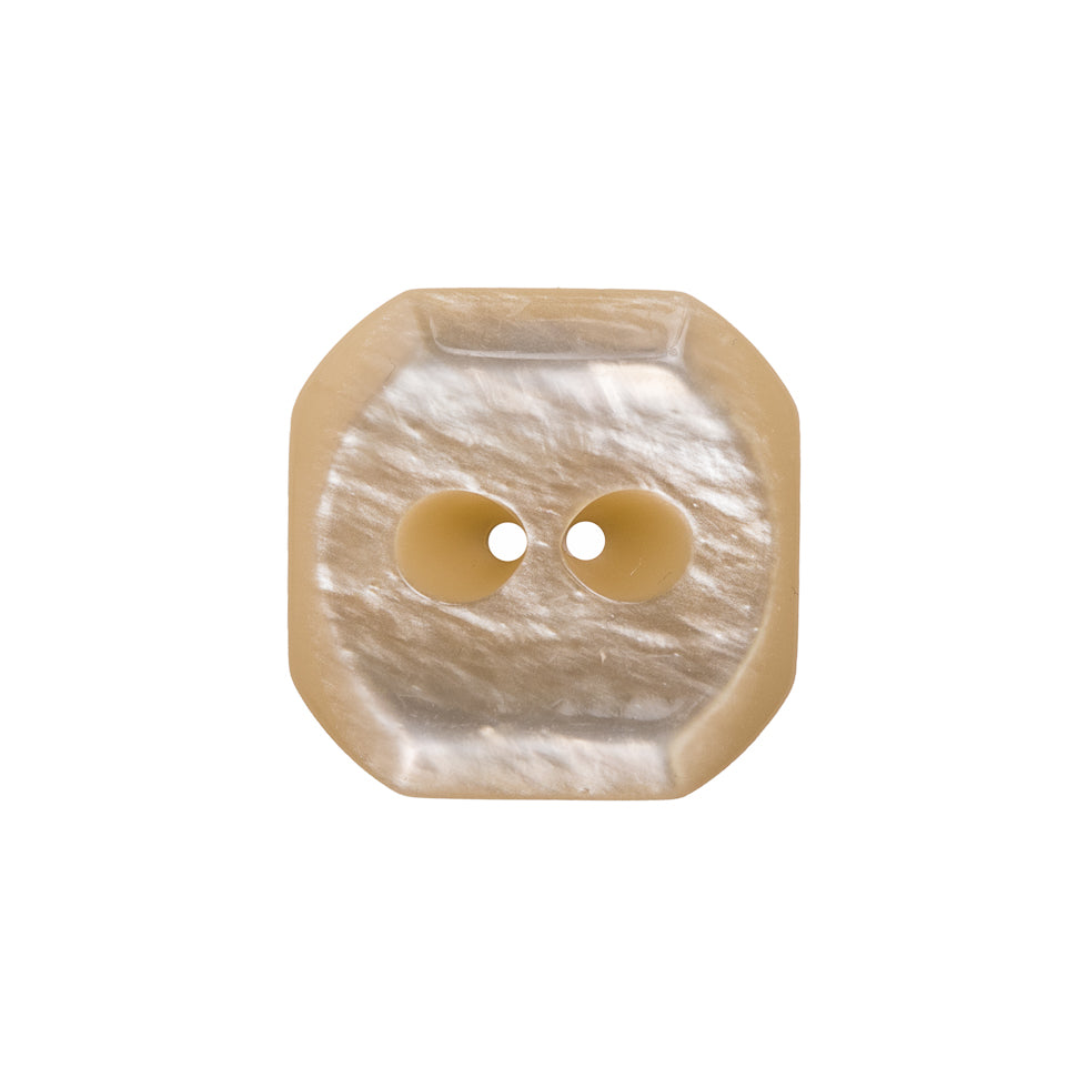 Square Plastic 2-Hole Button with Cut Corners Made in Italy - 28L/18mm - Ivory - Joann Fabrics