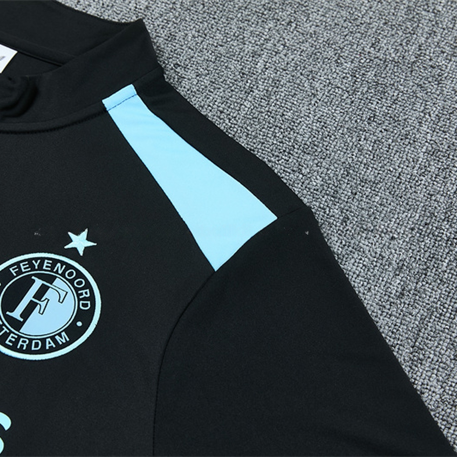 Feyenoord 26-27 Kids Long Sleeve Training Set - Black Top & Black Pants - UnitedFutballJersey