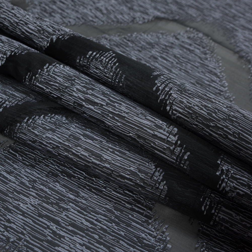 Organza Burnout Jacquard - Gray Chevron - Joann Fabrics