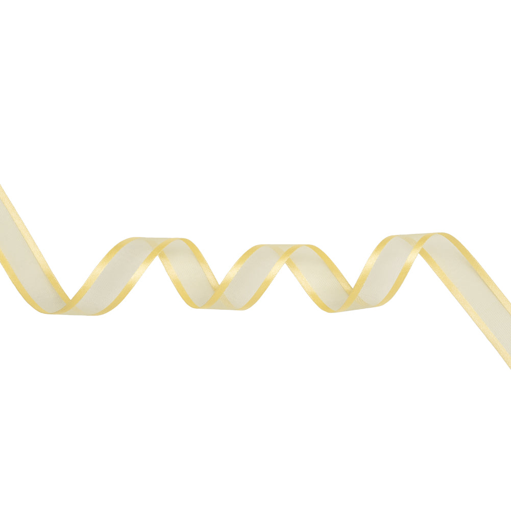 Sheer Ribbon with Double Faced Satin Edges - 0.75