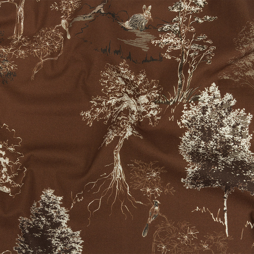 Mood Exclusive Brown Old Growth Stretch Cotton Poplin - Joann Fabrics