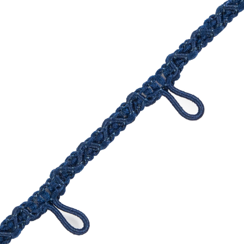 Blue Button Loop Braid - 0.625