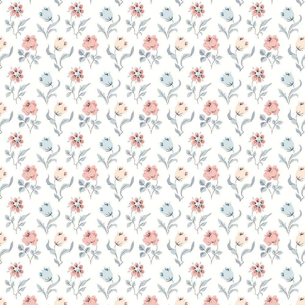 Liberty Art Fabrics Muted Blue and Pink Oshibana Lasenby Quilting Cotton - Joann Fabrics