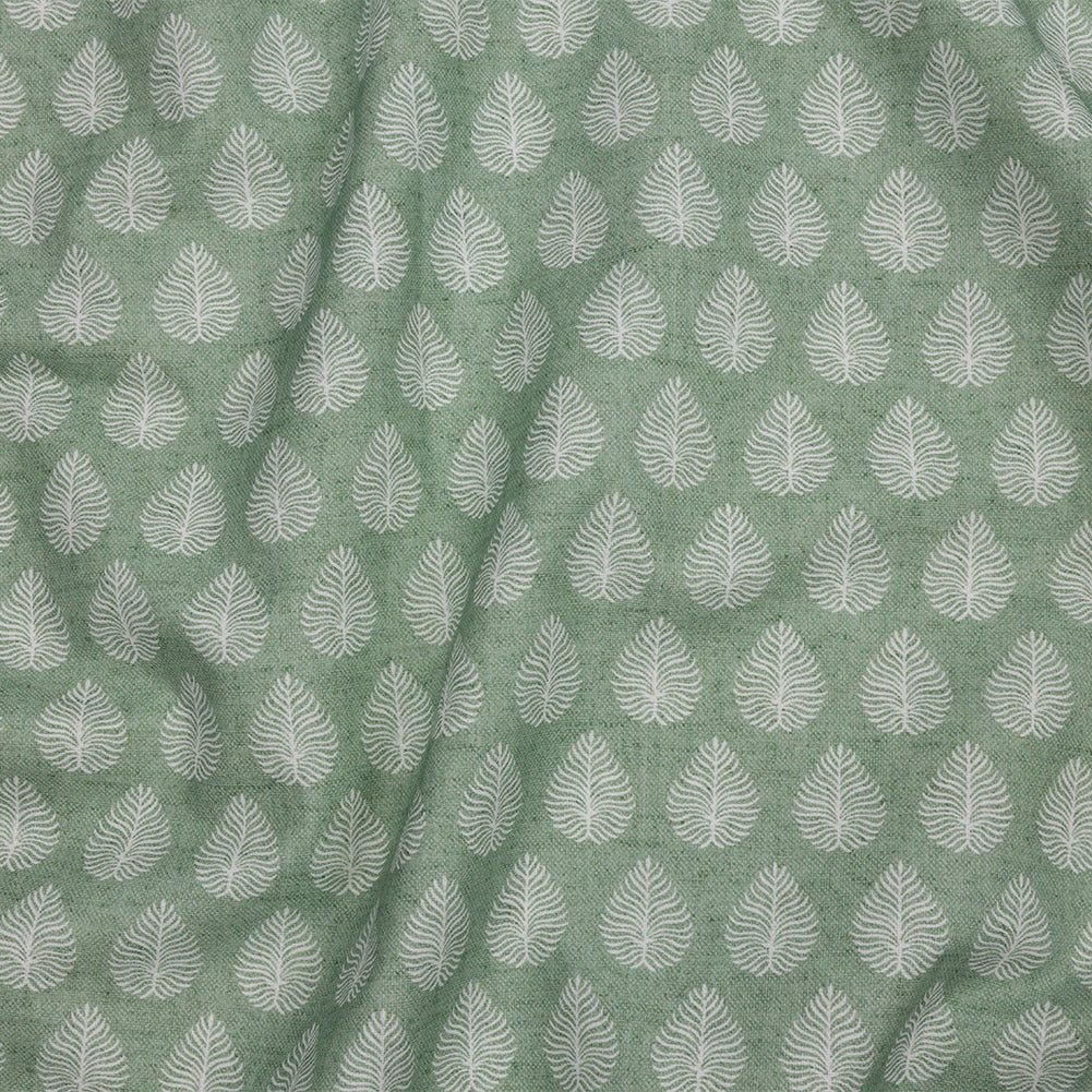 Cotton Canvas Print - Sage Leaves - British Imported - Joann Fabrics