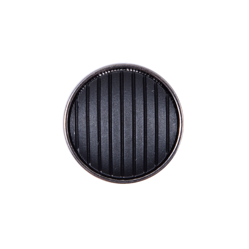 Italian Black and Silver Zamac Button - 32L/20mm - Joann Fabrics