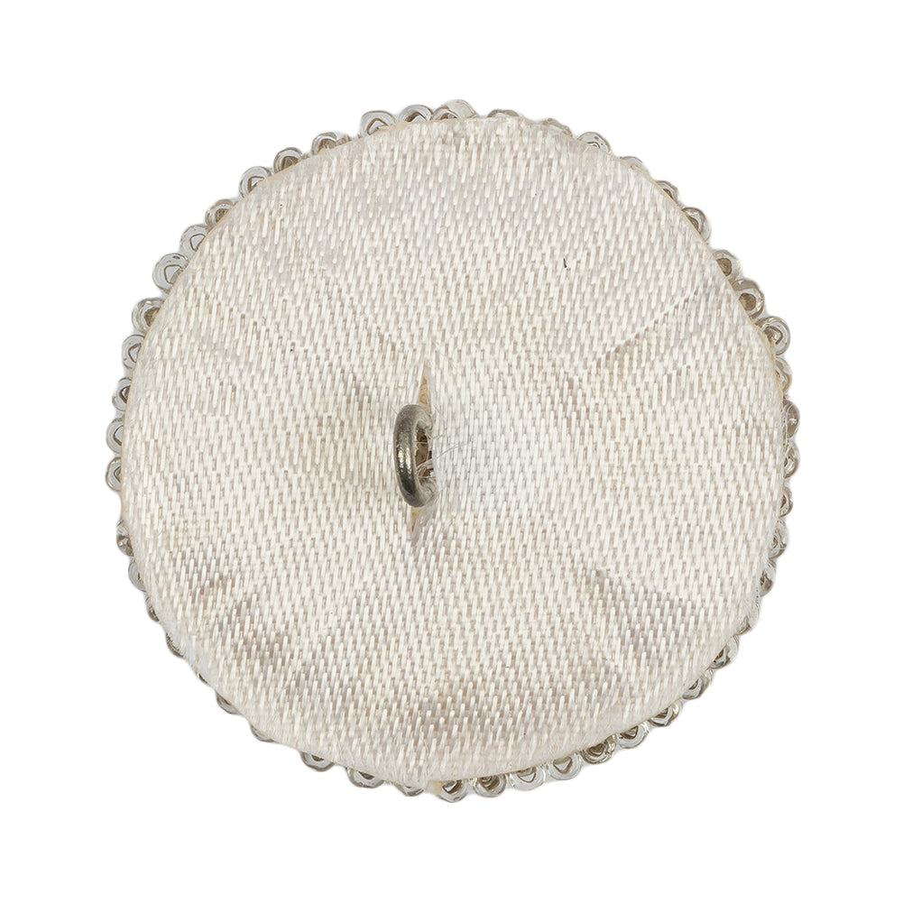 Vintage Silver Lined Chop Beaded Dome Shaped Shank Back Button - 52L/33mm - Joann Fabrics