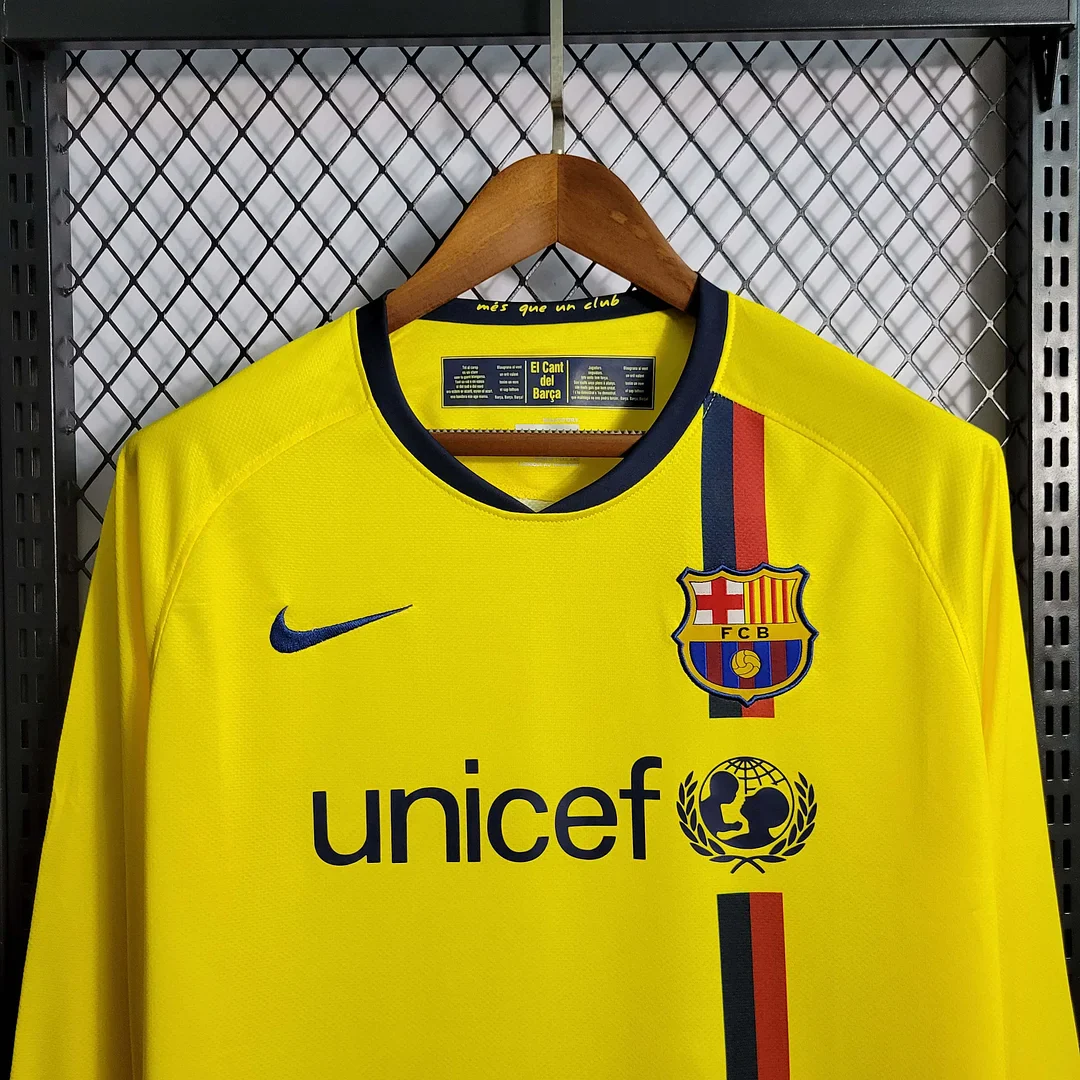 2008-2009 Retro Barcelona Away Jersey Long Sleeve
