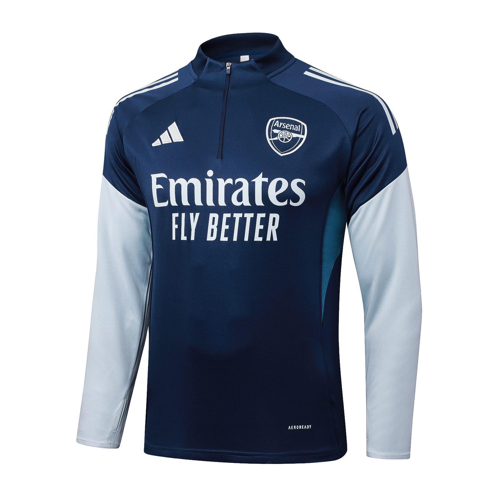 2025/2026 Arsenal Half-Pull Training Suit Royal Blue Football Shirt 1:1 Thai Quality Set 01