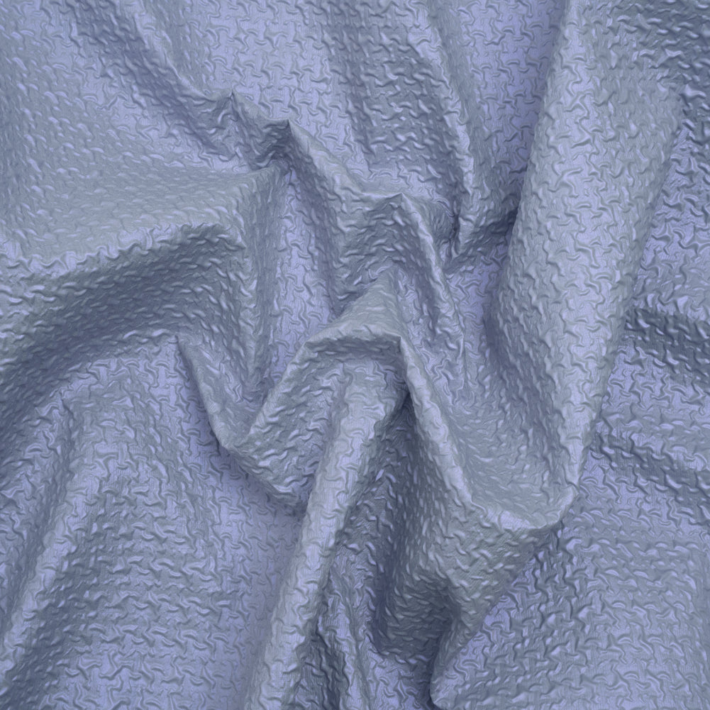 Puckered Novelty Jacketing - Sky Blue Abstract - Edana Collection - Joann Fabrics