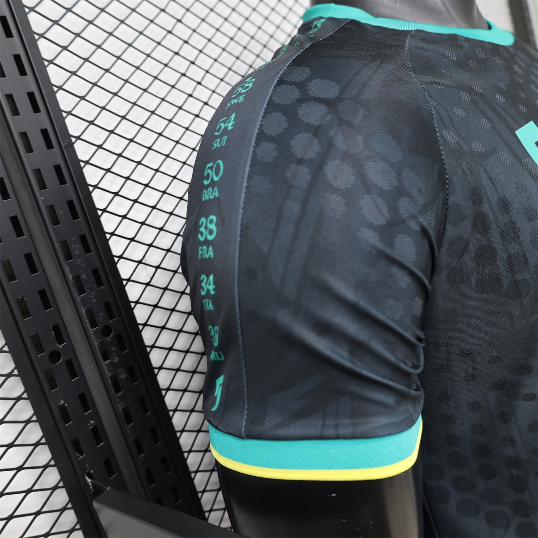 Brazil 2026 Black With Mint Green Special Jersey - Player Version - UnitedFutballJersey