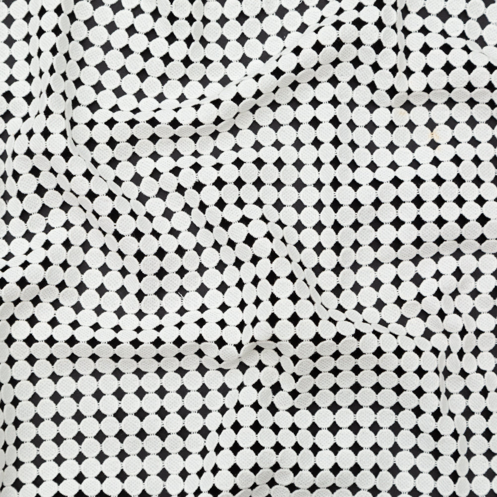 Cotton Guipure Lace - White Geometric - Joann Fabrics