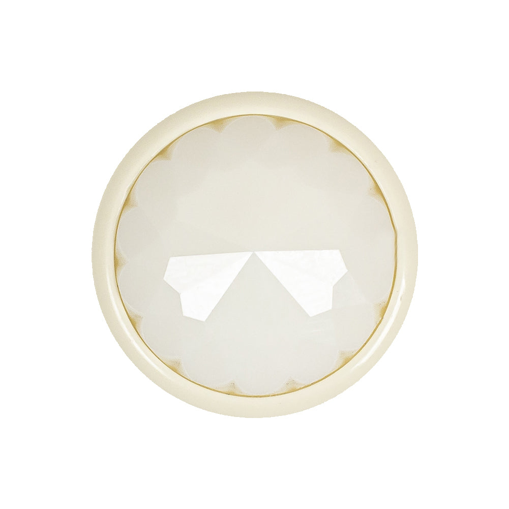 Italian White Faceted Dome Self Back Plastic Button - 40L/25.5mm - Joann Fabrics
