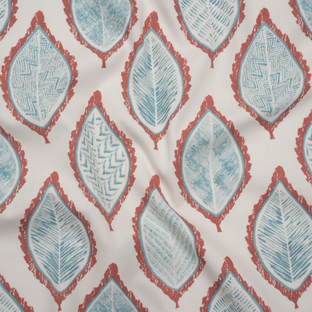 Cotton Canvas Print - Strawberry Textured Leaves - British Imported - Joann Fabrics