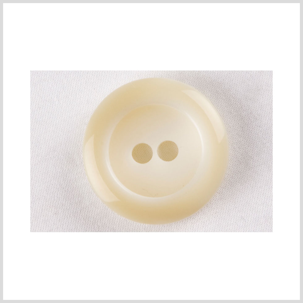 Plastic 2-Hole Button - 36L/23mm - Ivory and White Chunky Rolled Rim with Large Holes - Joann Fabrics