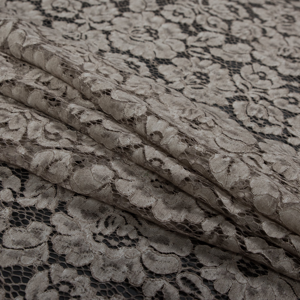Pad Dyed Cotton Lace - Desert Taupe Floral - Stevie Collection - Joann Fabrics