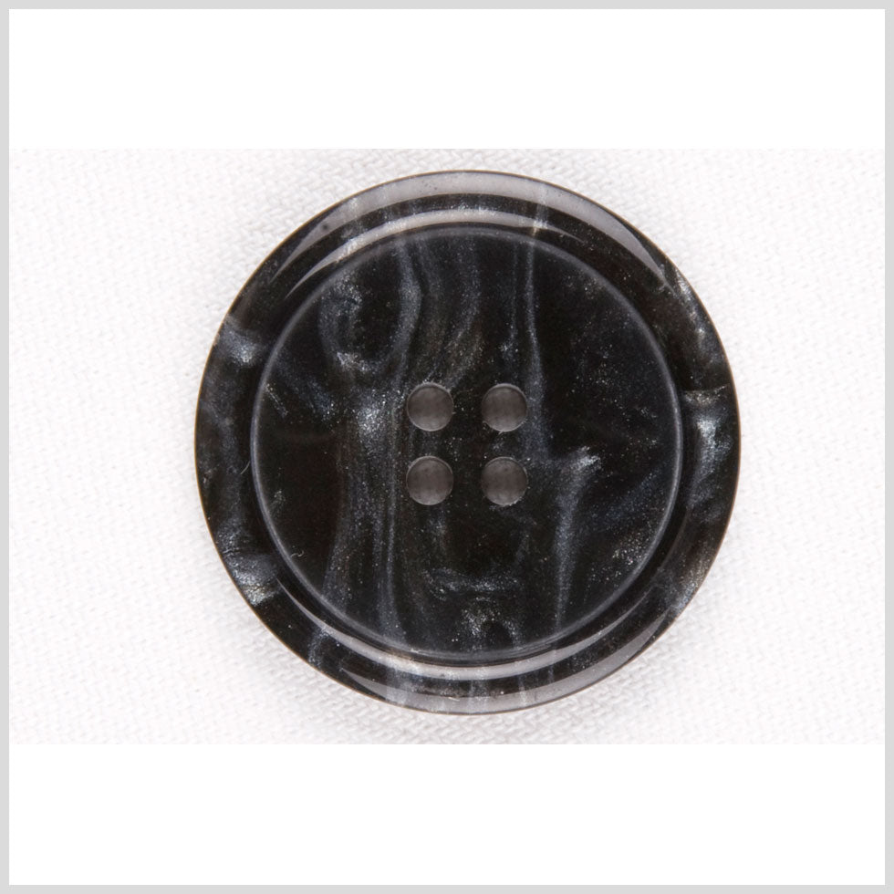 Black and Gray Square Plastic Button - 32L/20mm - Joann Fabrics