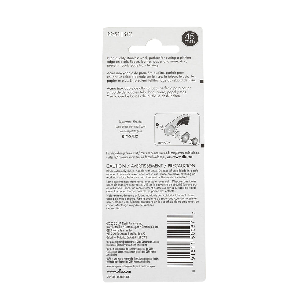 Olfa 45mm Pinking Rotary Blade - Joann Fabrics