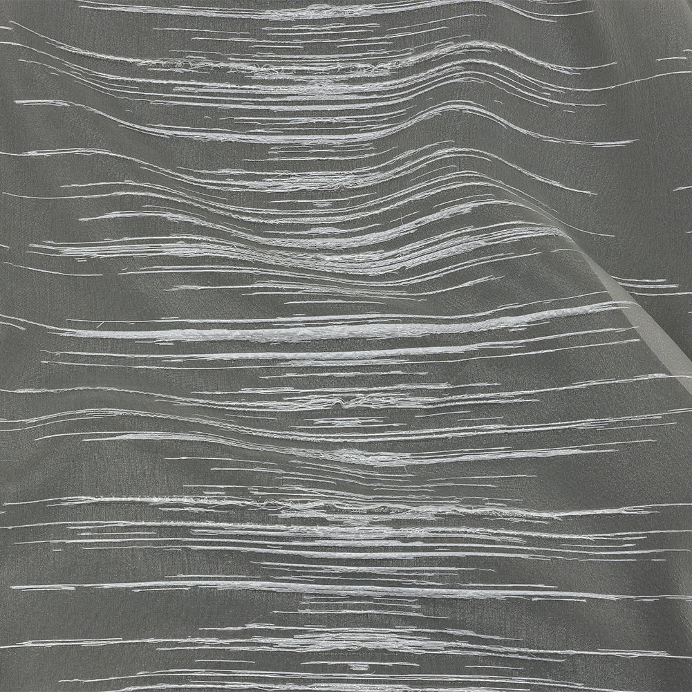 Metallic White Striated Lines Luxury Burnout Brocade - Joann Fabrics