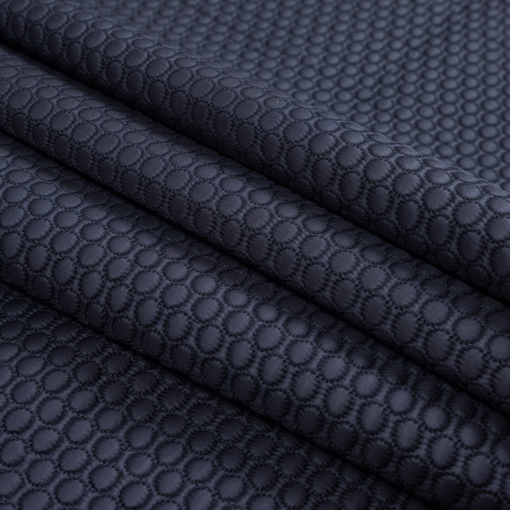 Navy Circular Geometric Quilted Coating - Joann Fabrics
