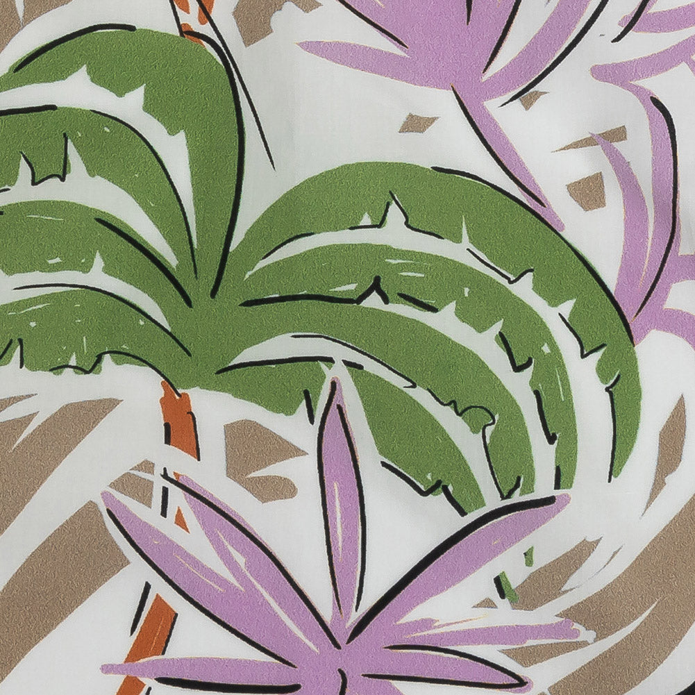 Mood Exclusive Taupe Foliate Figment Cotton Shirting - Joann Fabrics