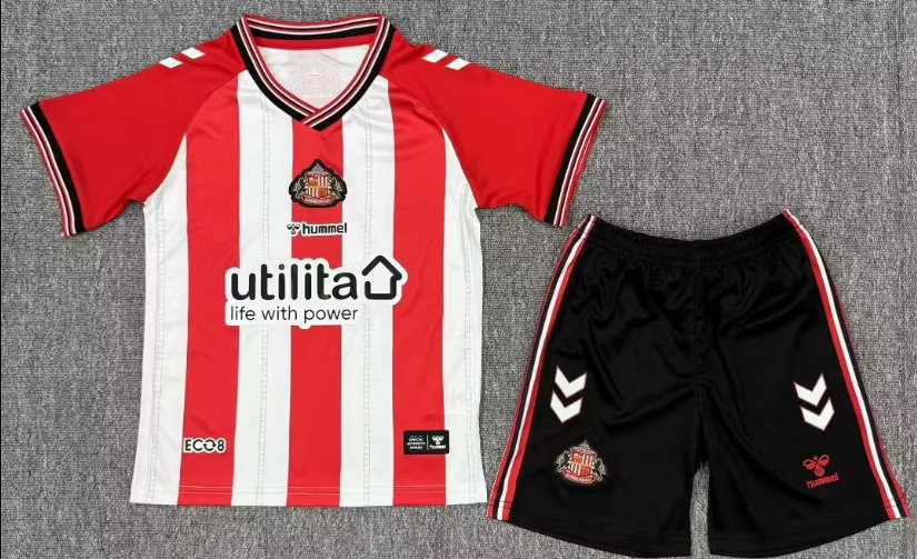 2025/2026 Sunderland AFC Home Football Jersey 1:1 Thai Quality Kids Size