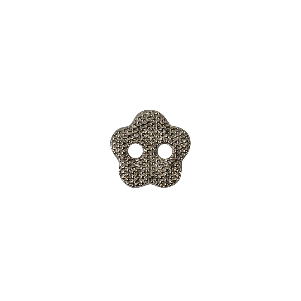 Nickel Nailshead Textured 2-Hole Metal Flower Button - 17L/10.5mm - Joann Fabrics