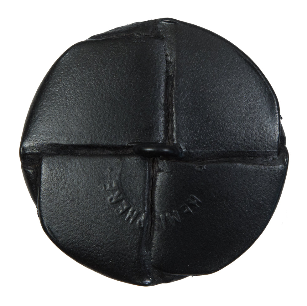 Black Leather Shank Back Button - 54L/34mm - Joann Fabrics