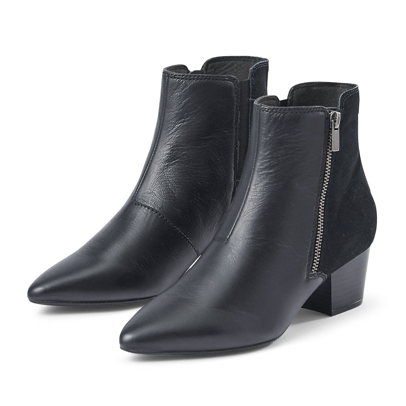Clarks® Zip-Accent Leather/Suede Boots, Side Zip Entry - Northstyle Catalog